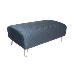Footstools 1240 Footstool Diamond in Opulence Charcoal - Main Image