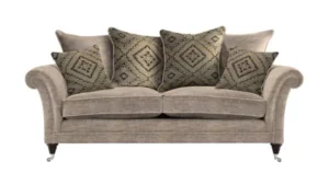 Plaza Large 2 Seater Sofa Pillow Back – Castor Leg
