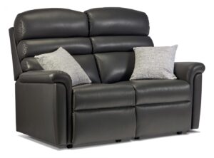 Comfi-sit Small Leather Fixed 2-seater Settee