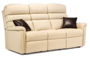 Comfi-sit Standard Leather Fixed 3-seater Settee