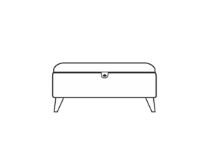 Ivybridge – Storage Footstool (Icon Wooden Feet)