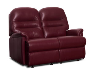 Keswick Small Leather Fixed 2-Seater Settee