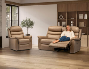 Leyburn Standard Leather Fixed Chair