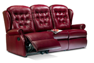 Lynton Standard Leather Reclining 3-Seater Settee