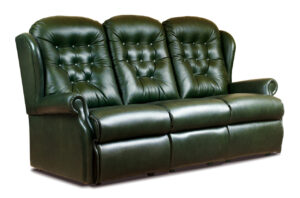 Lynton Standard Leather Fixed 3-Seater Settee