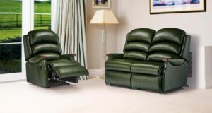 Malham Standard Leather Fixed 2-Seater Settee