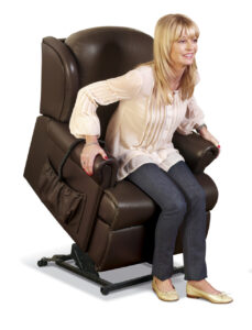 Malvern Petite Leather Electric Riser Recliner
