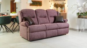 Malvern Small Fabric Fixed 3-Seater Settee