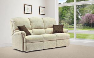 Nevada Standard Fabric Fixed 3-Seater Settee