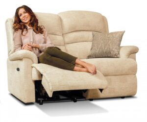 Olivia Standard Fabric Reclining 2-Seater Settee