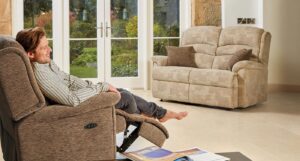 Olivia Standard Fabric Fixed 2-Seater Settee