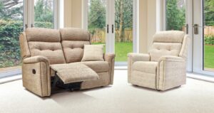 Roma Small Fabric Fixed Chair