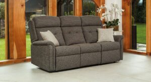 Roma Small Fabric Fixed 3-Seater Settee