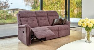 Roma Standard Fabric Reclining 3-Seater Settee