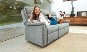 Roma Standard Fabric Fixed 3-Seater Settee