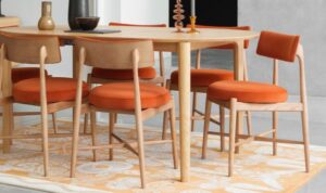 Gplan – Winchester Flora Dining Chair Pair – Orange