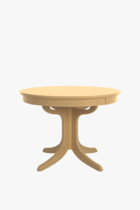 Evian Round Crown Pedestal Dining Table (Oak)