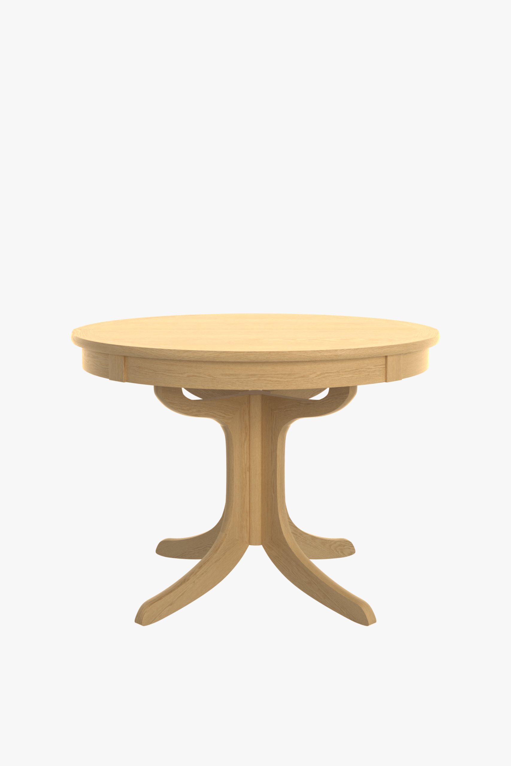 Shadows Round Crown Pedestal Dining Table (Oak) - Main Image