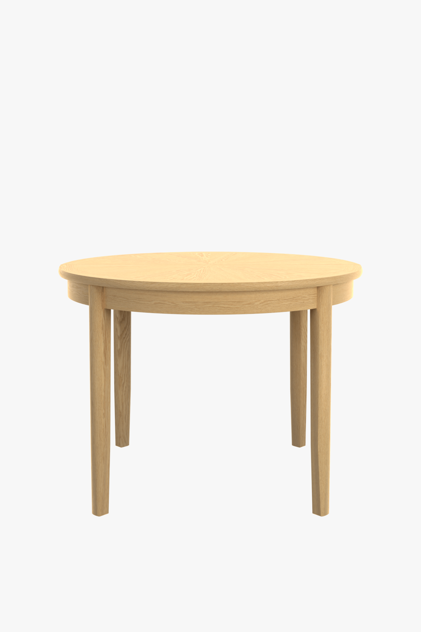 Shadows Round Sunburst Dining Table on Legs (Oak) - Main Image