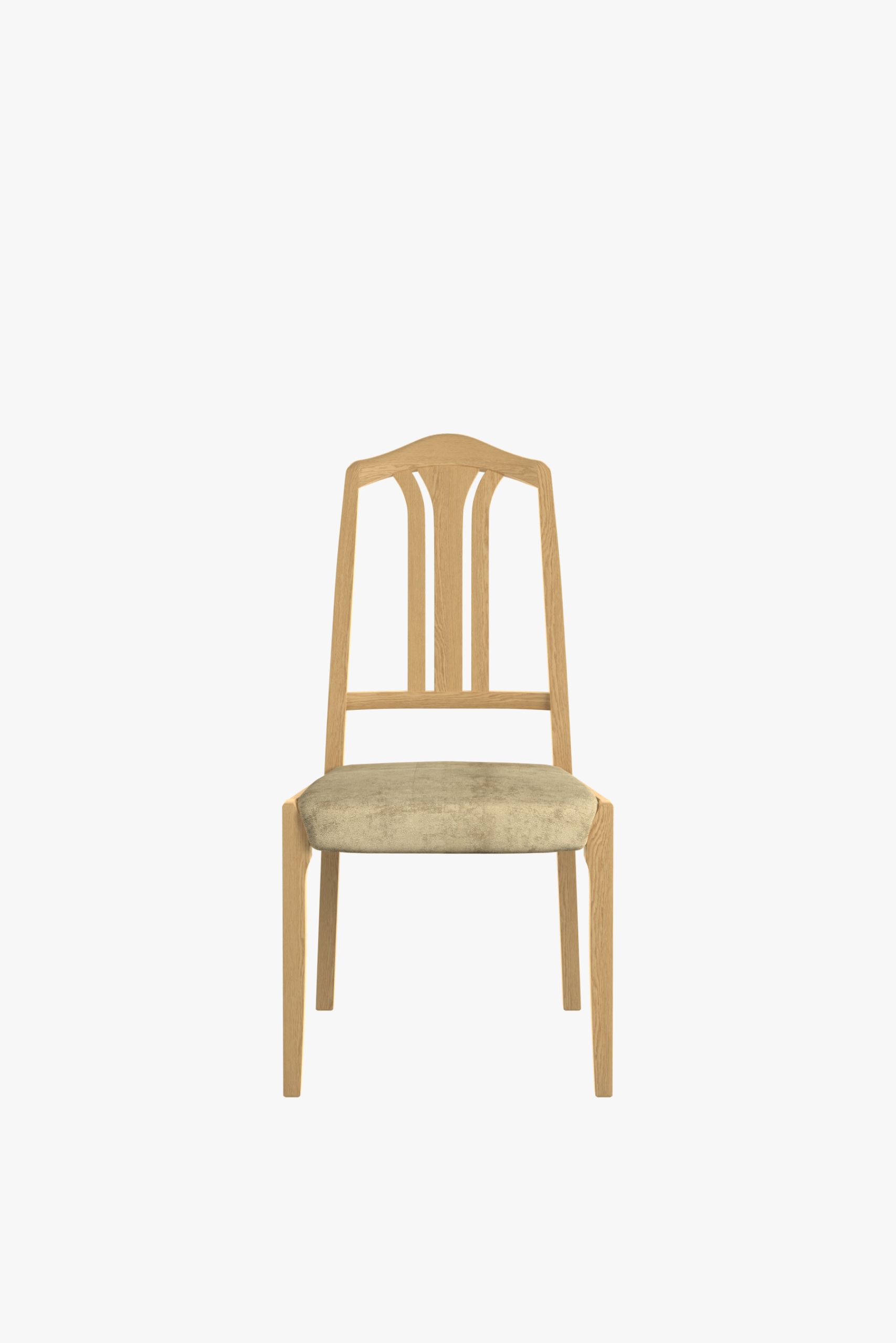 Shadows Pair of Dining Chairs with Slat Back (Oak) - Main Image