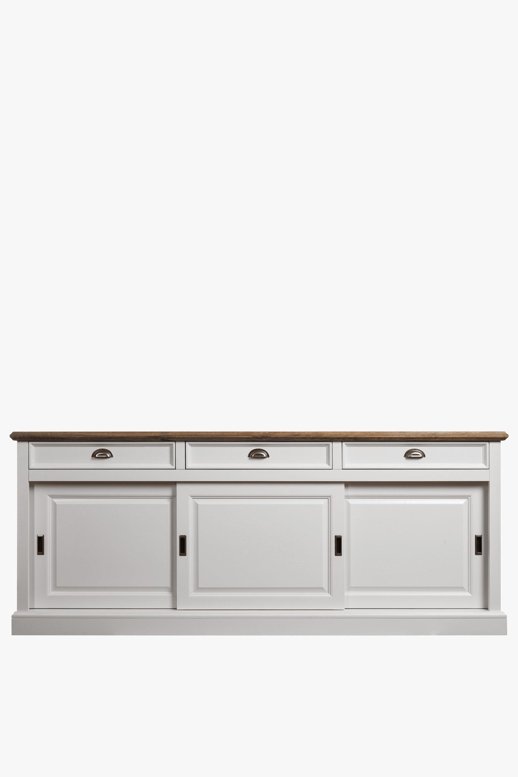 Oakdale 3 Sliding Door 3 Drawer Sideboard (Oak) - Main Image