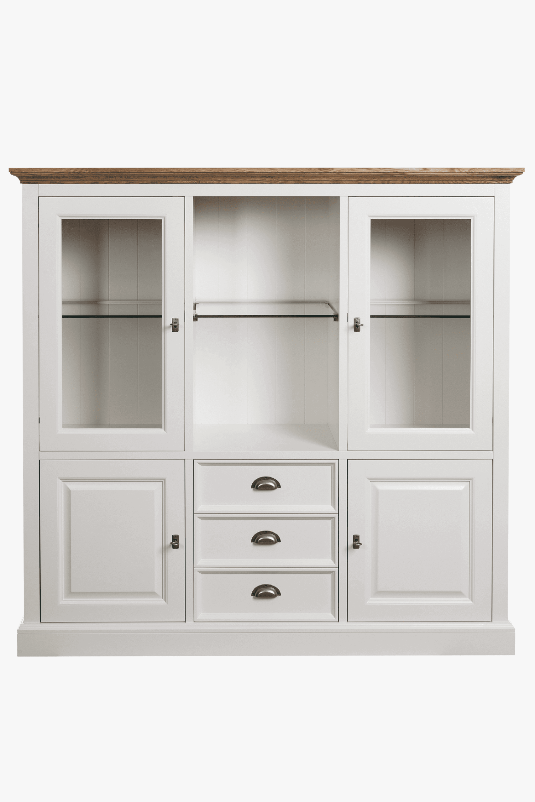 Oakdale 4 Door 3 Drawer Highboard (Oak) - Main Image