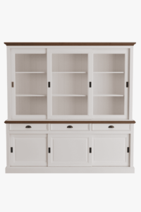 Millau 6 Sliding Door 3 Drawer Display Cabinet (Oak)