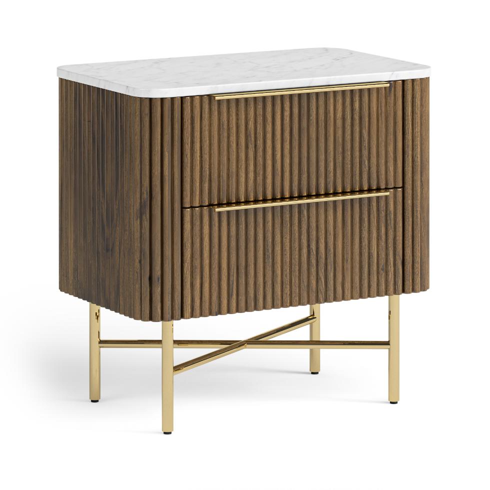 Harvard - Fluted Bedside With Handle - Main Image