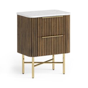 Ringwood – Fluted Narrow Bedside With Handle