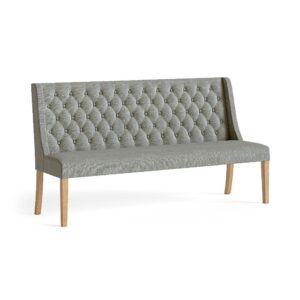 Yoxford – Upholstery Dining Sofa With Button Back – Grey Cushion -China