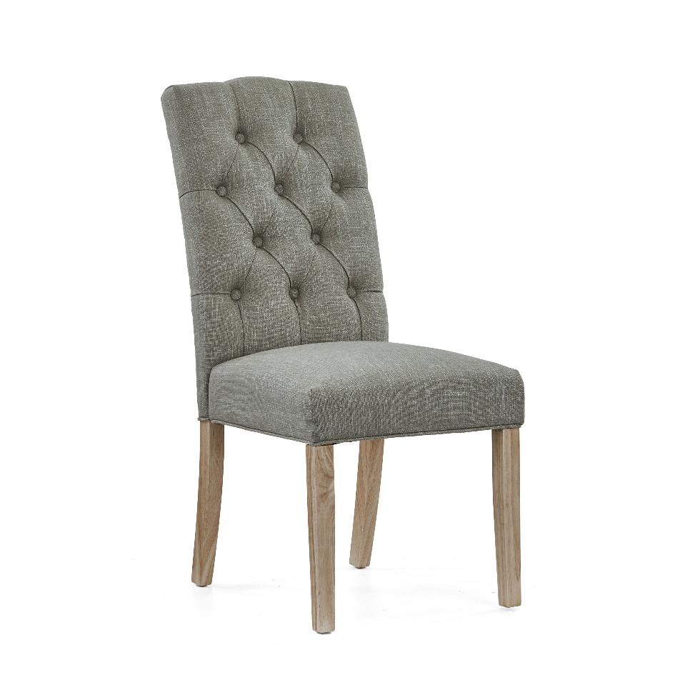 Salcombe - Chelsea Dining Chair Grey (White Wash Leg) - Main Image