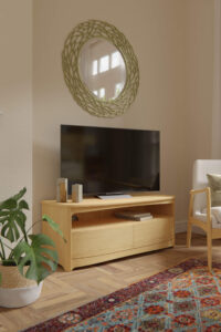 Evian Low Widescreen TV Unit (Oak)