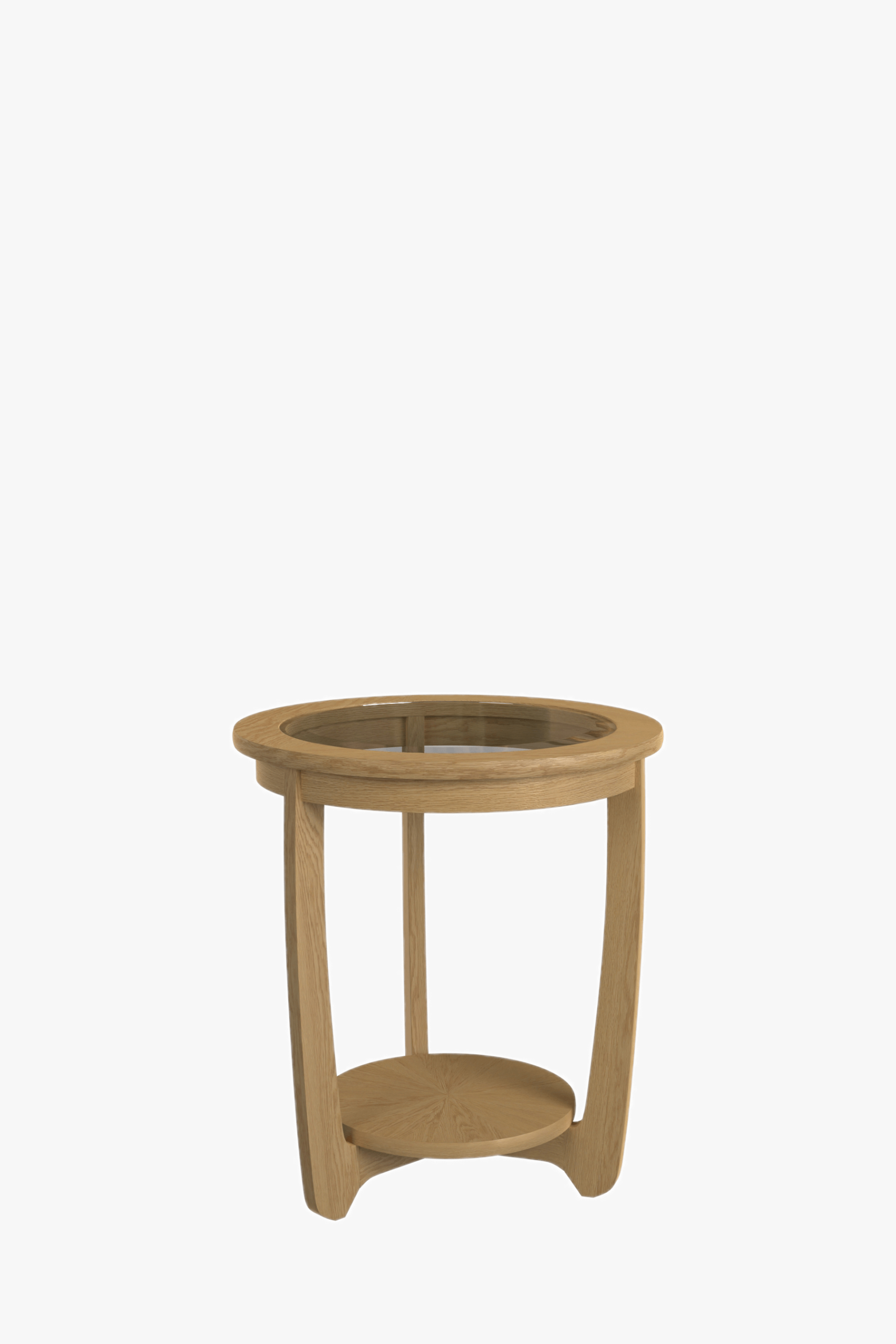 Shadows Glass Side Table (Oak) - Main Image