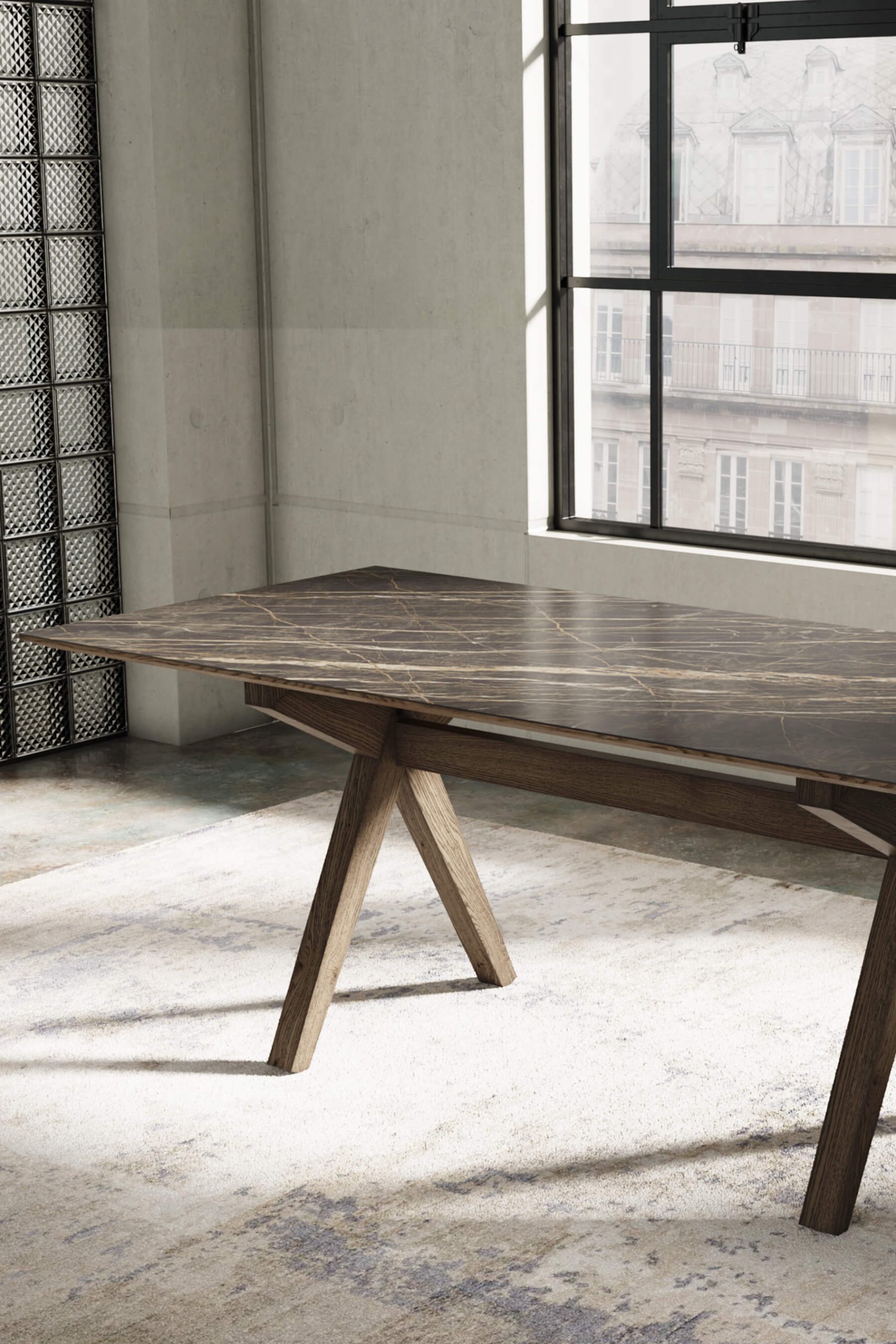 Alabastro Dining Table N (Y – Shaped Leg) - Main Image