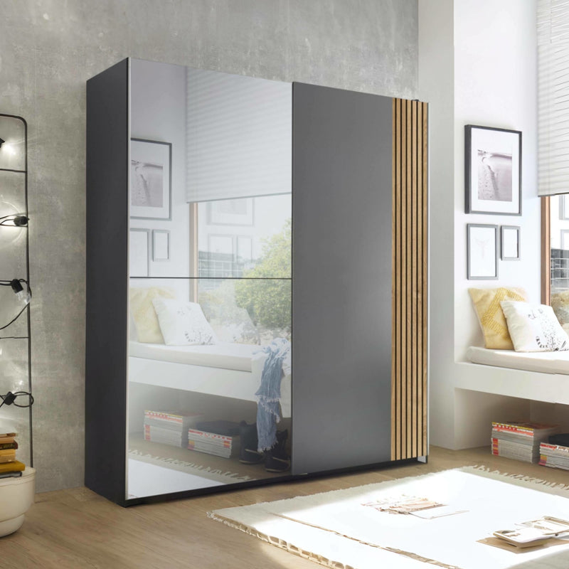 Berno Sliding 2 Door Wardrobe With Mirror - Main Image