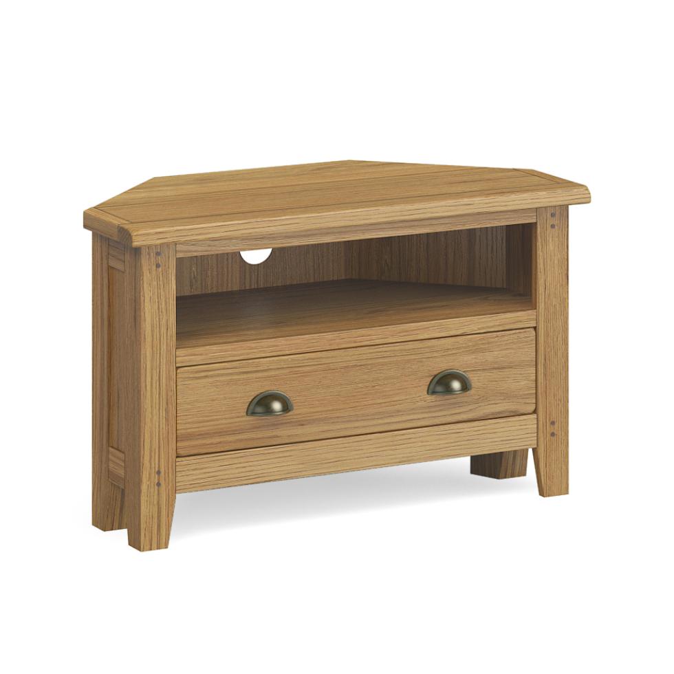 Burford - Corner Tv Unit With Drawer - Main Image