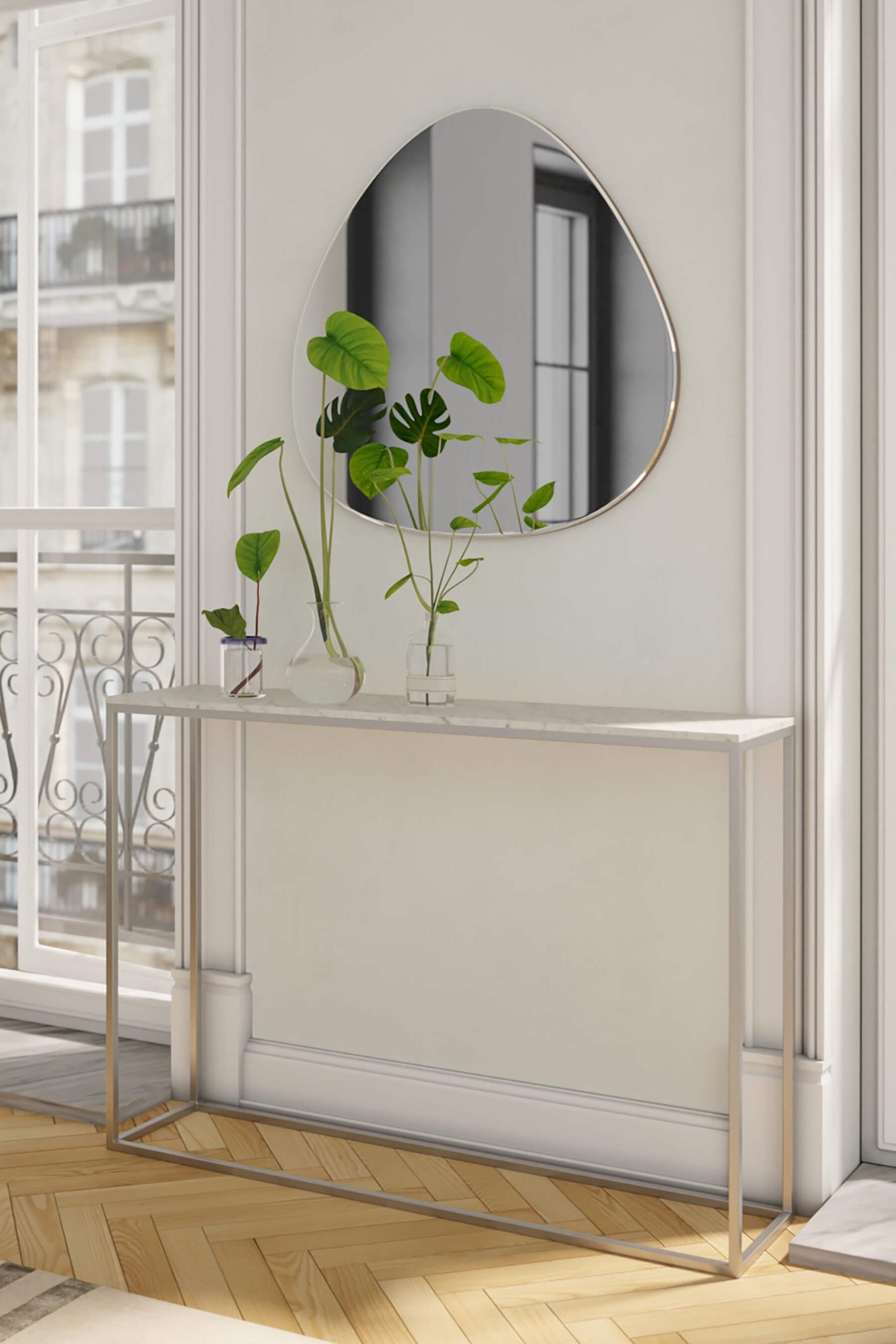Camden Console Table (White Marble) - Main Image