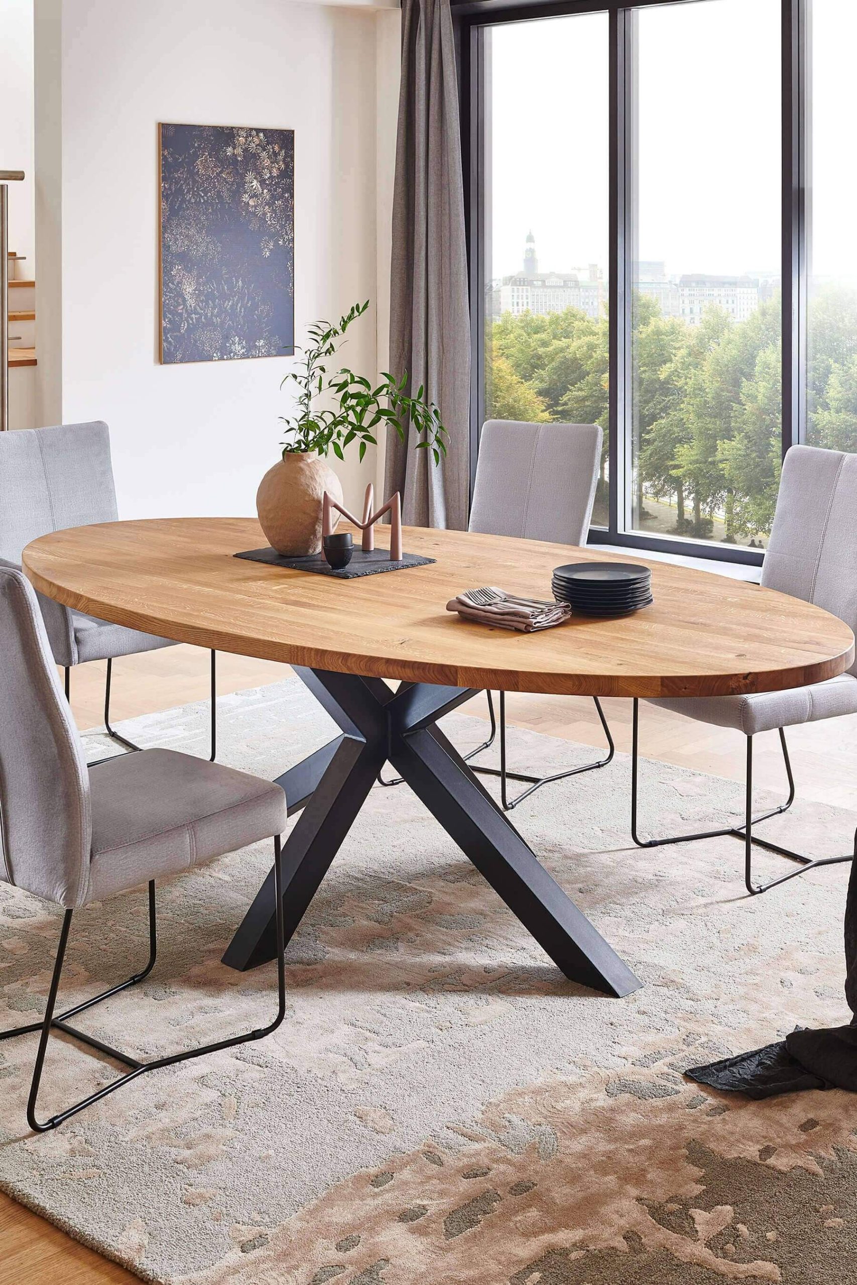 Coen Oval Dining Table - Main Image
