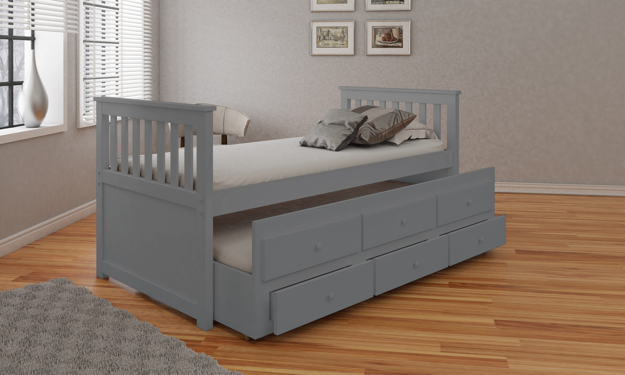Captains Bed Grey | Guest Beds | Bunk Beds | 50075 - Main Image