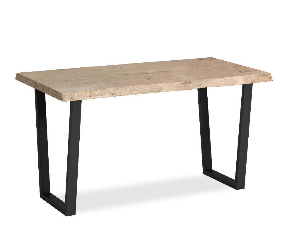 Oak Mill - White Oil Dining Table 1400X800 Metal Base - Main Image