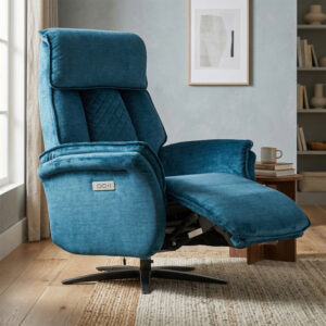 Chatsworth – Swivel Electric Armchair (Ocean Blue)