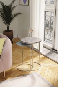 Dinard Nest of Round Tables (Antique Nickel)
