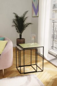 Dinard Nest of Square Tables (Light Green)