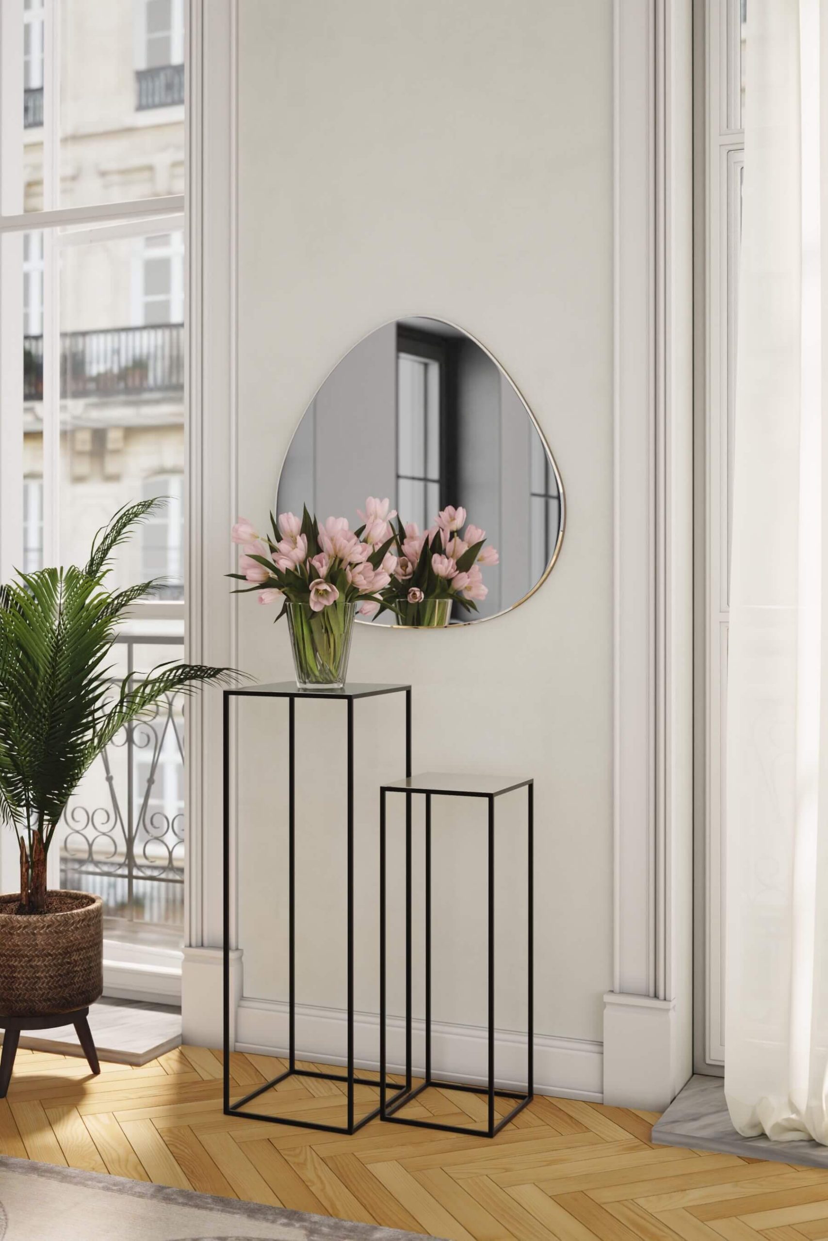 Fulham Pedestal Tables (Light Blue) - Main Image