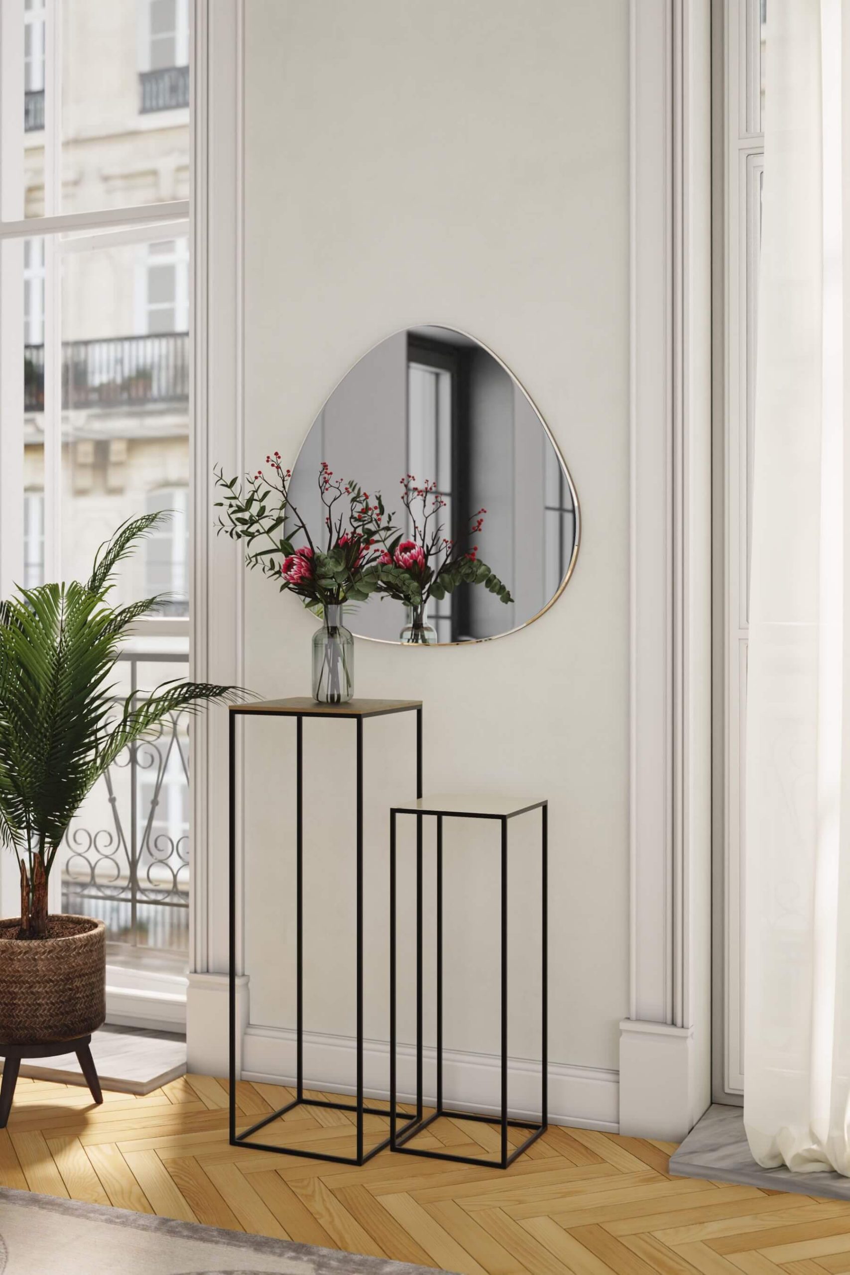 Fulham Pedestal Tables (Antique Brass) - Main Image