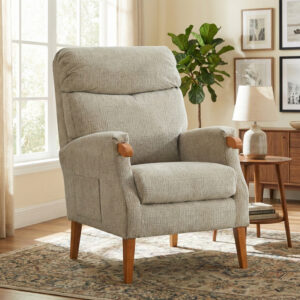 Braga – Fireside Armchair – Rabbit Fabric