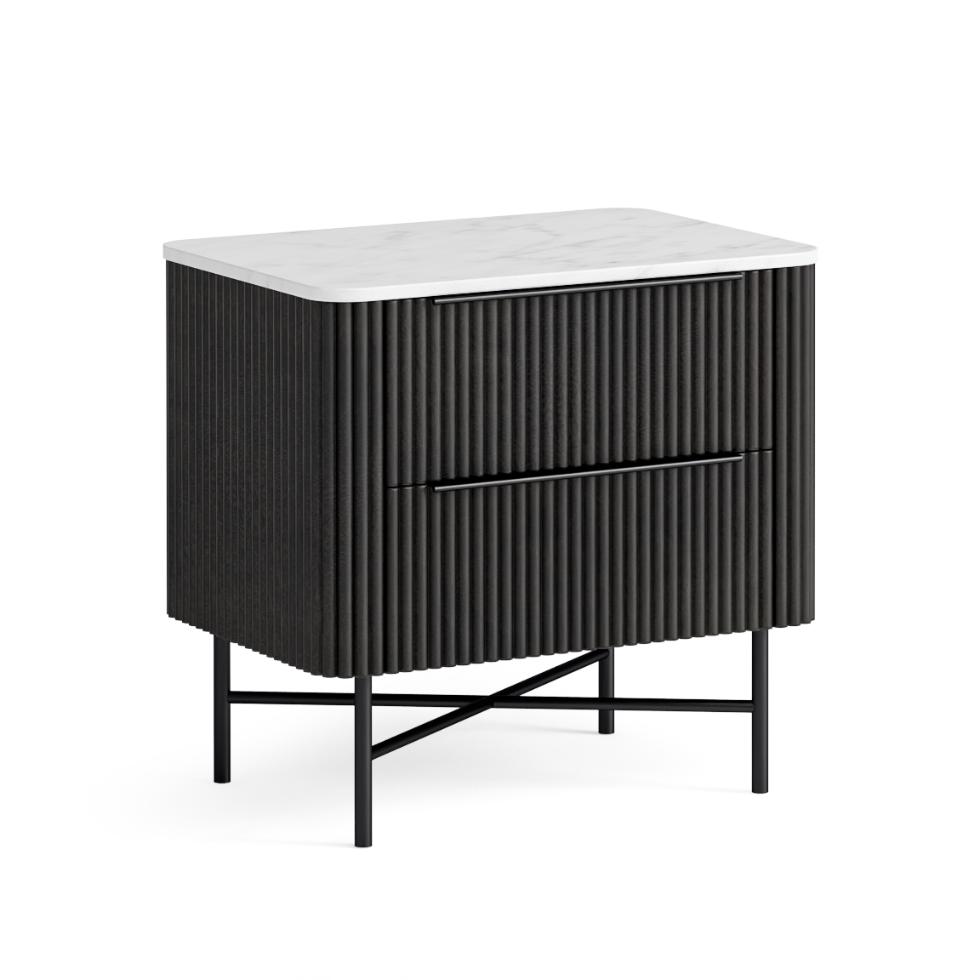 Lucas - Fluted Bedside With Handle - Main Image