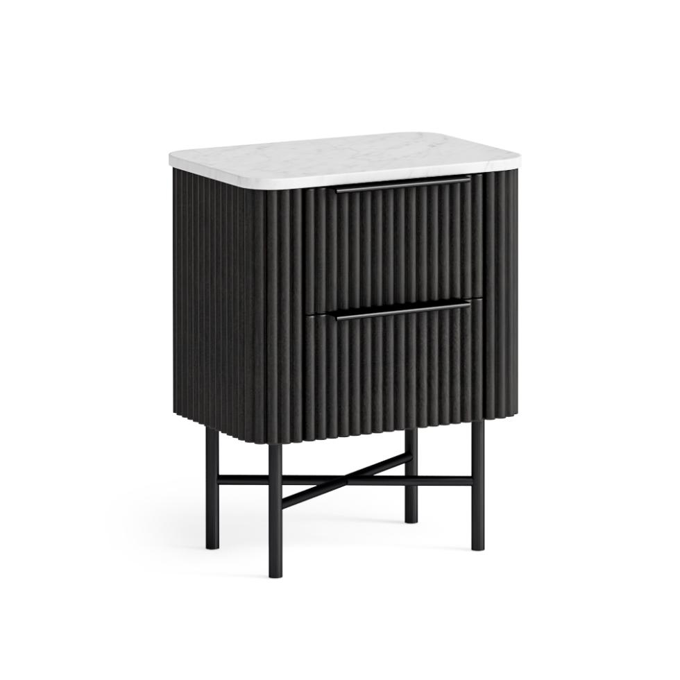 Lucas - Fluted Narrow Bedside With Handle - Main Image