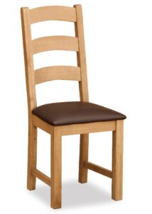 Guildford – Ladder Chair With Brown Pu