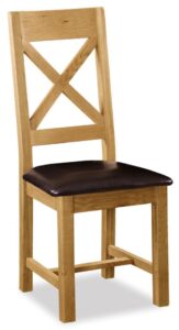Guildford – Cross Back Chair With Pu Seat